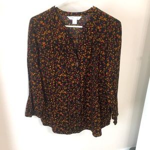 Old Navy The Tunic Shirt, size L, button front, banded collar